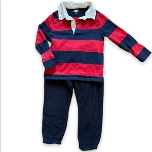 Boys 3T Old Navy Ruby long sleeve shirts and Old Navy Fleece pants